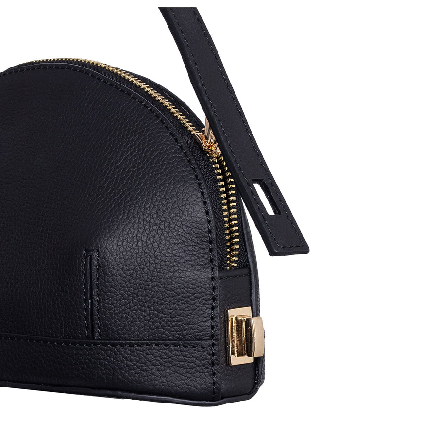 Audrey Black Mini Leather Handbag | Porterist