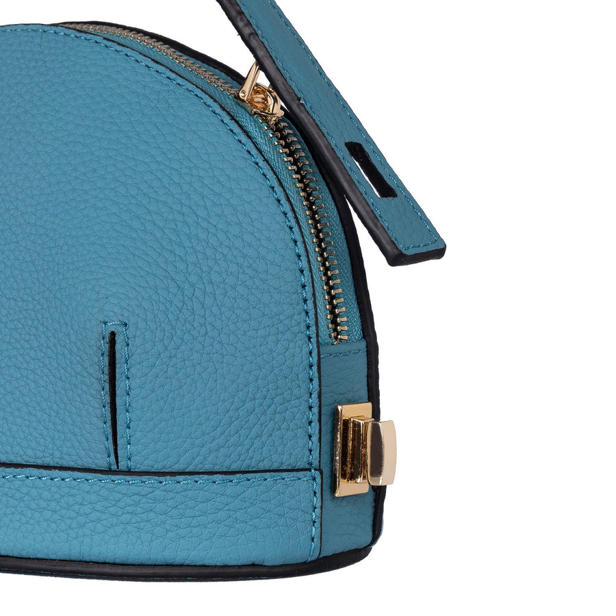 Audrey Blue Mini Leather Handbag | Porterist