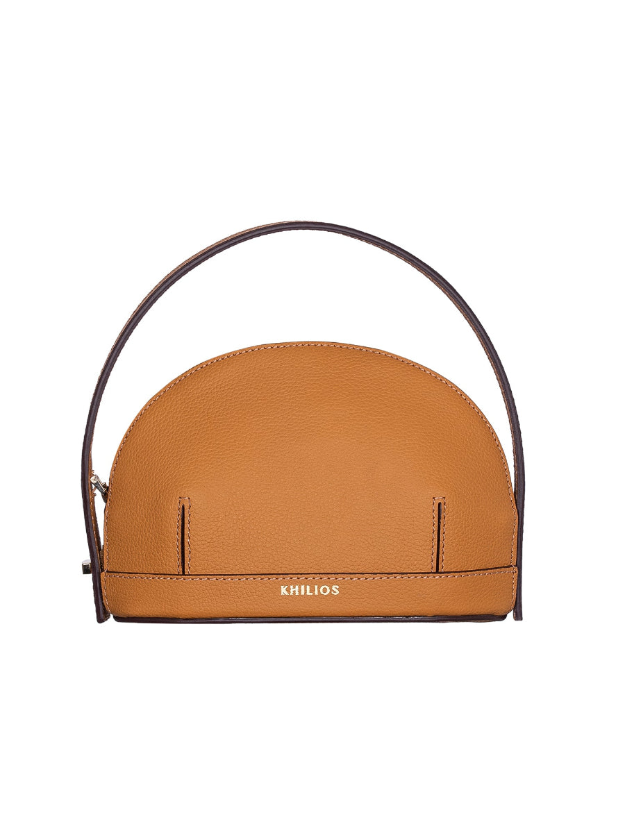 Audrey Camel Mini Leather Handbag | Porterist