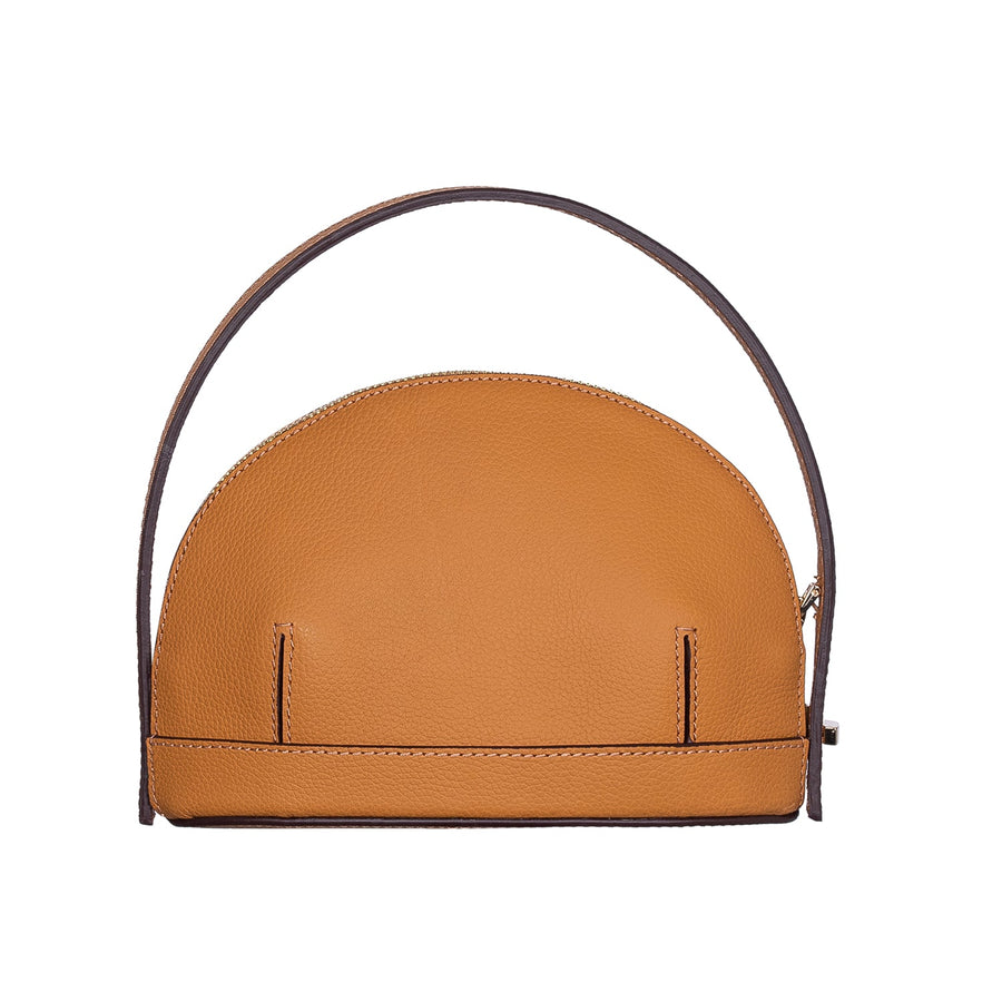 Audrey Camel Mini Leather Handbag | Porterist