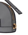 Audrey Dark Gray Mini Leather Handbag | Porterist