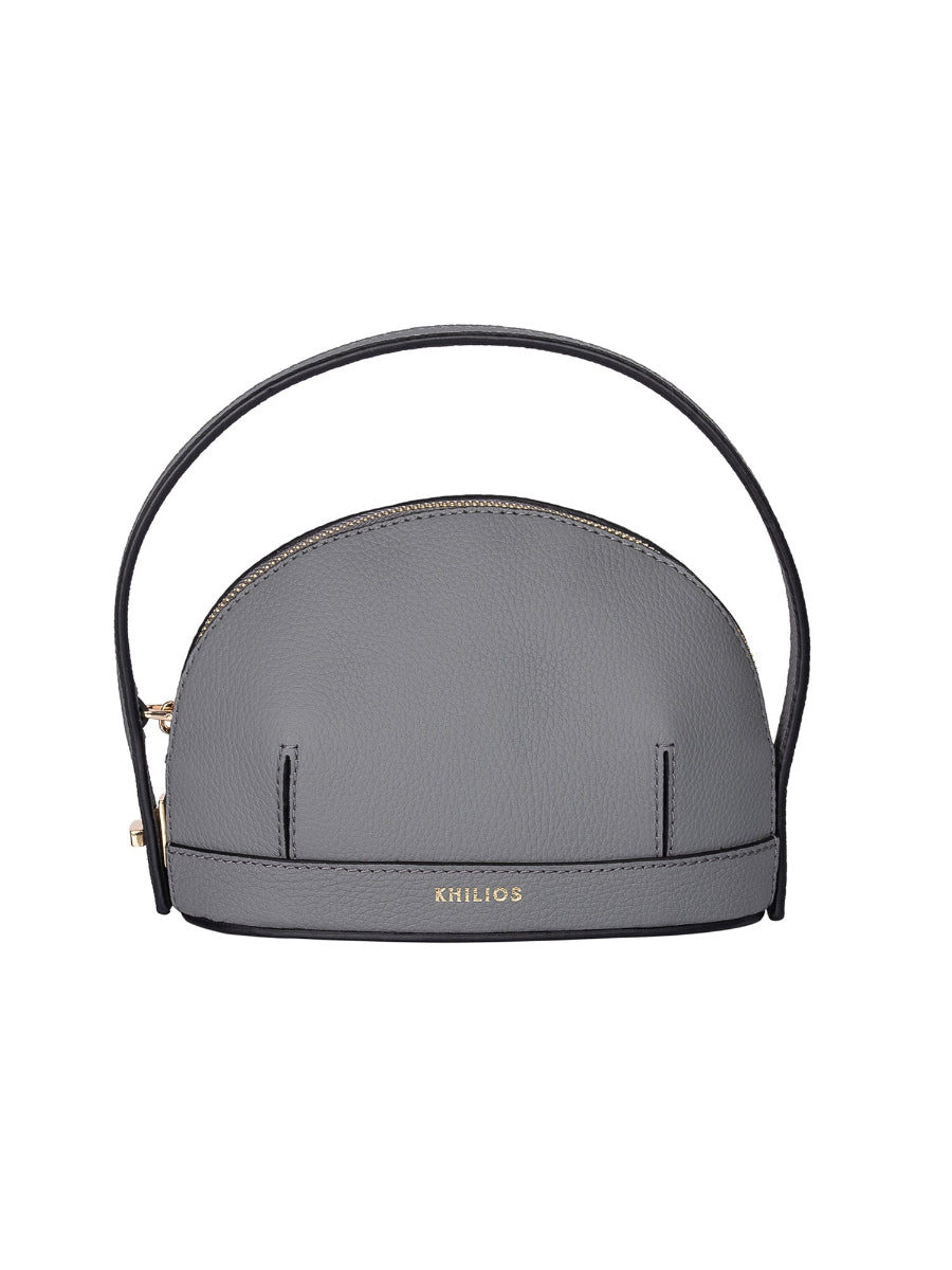 Audrey Dark Gray Mini Leather Handbag | Porterist