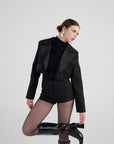 Camila Crop Blazer Jacket Black