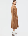 Half Turtleneck Knitwear Dress Beige