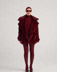 Mobby Fur Jacket Burgundy