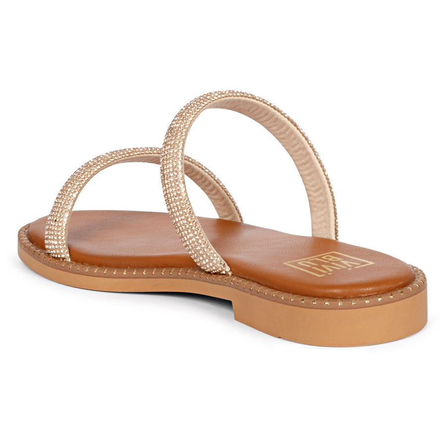 Vivi Blu Zaeneb Flats Footwear Champagne 