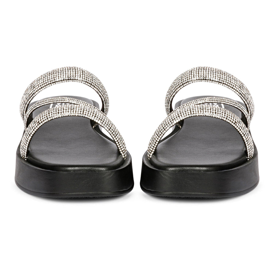 Vivi Blu Ren Flats Footwear Black Silver 