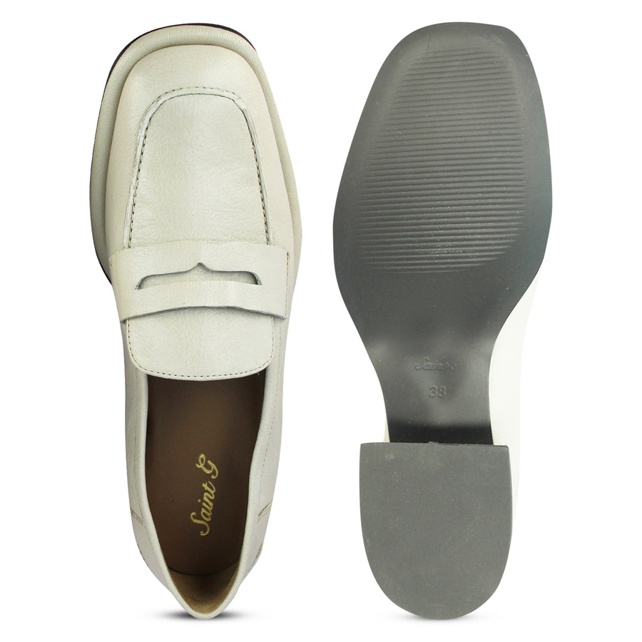 Saint G Carla Flat Loafers Off White 
