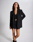 Striped Blazer Jacket Black  - Porterist 6