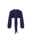 Tie Navy Blue Blouse Porterist - 5