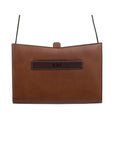 Barb Tan Leather Hand Bag With Removable Shoulder Handle