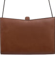 Barb Tan Leather Hand Bag With Removable Shoulder Handle