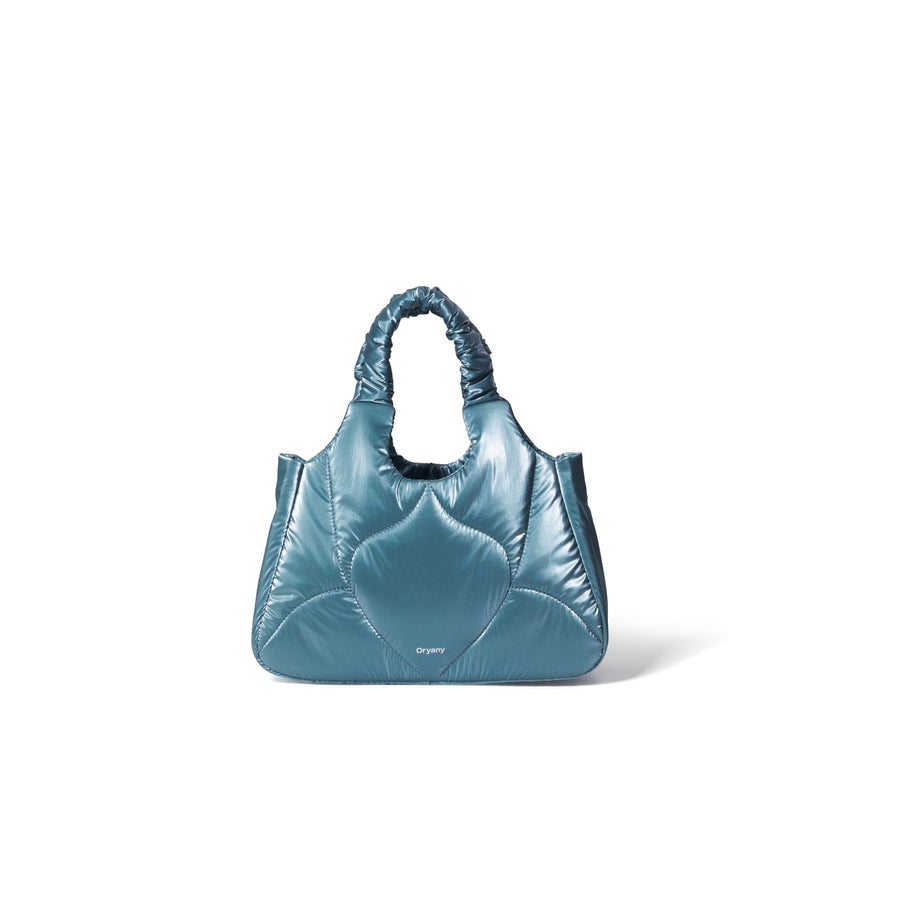 Oryany Half Moroccan Padding Crossbody Medium Satchel Handbags Blue Silver 