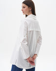 Sleeve Detailed Poplin Tunic Ecru