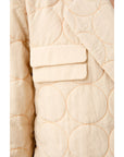 Beige Satsuma Vegan Silk Quilted Blazer Jacket | Porterist