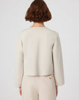 Mısırlı 1951 Beige Buttoned Pocket Detailed Short Women's Jacket  - Porterist 6