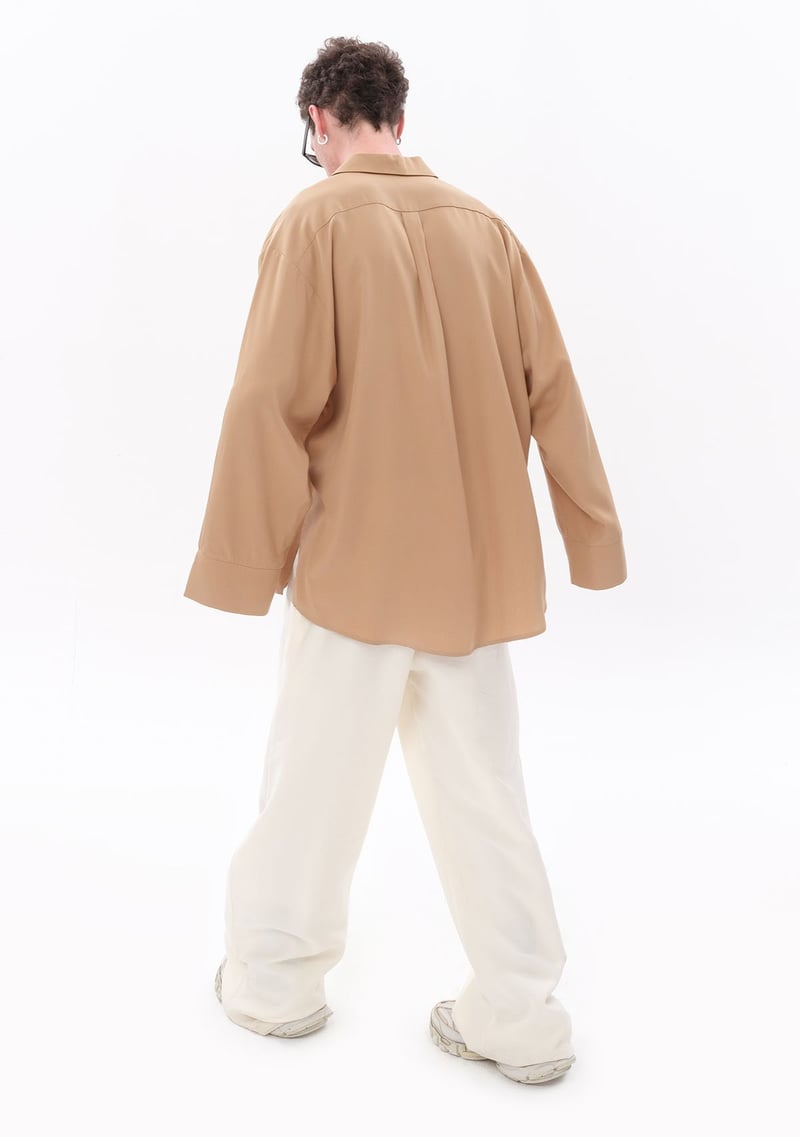 Beige Men's Oversize Shirt