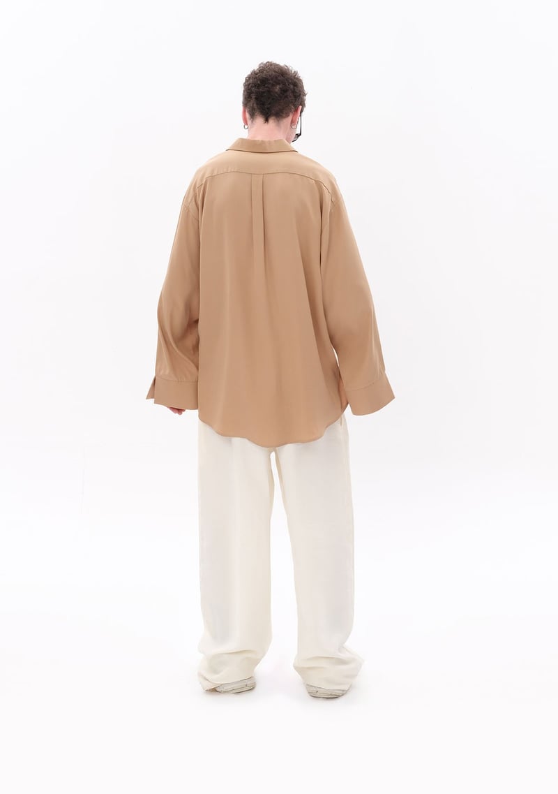 Beige Men's Oversize Shirt