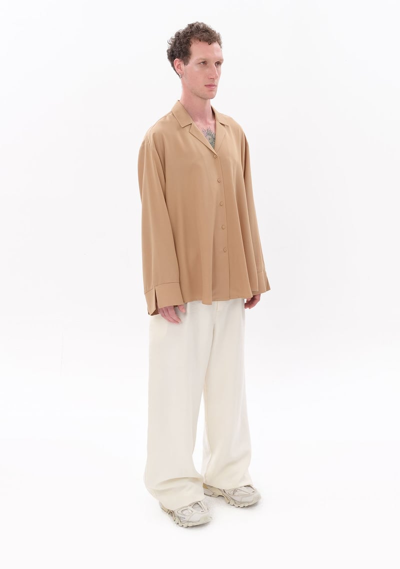 Beige Men's Oversize Shirt