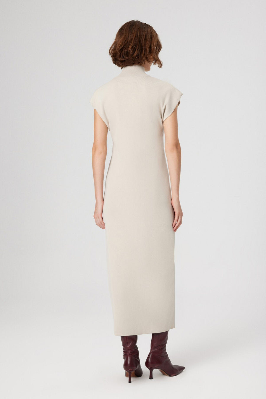 Mısırlı 1951 Beige Stingray Turtleneck Long Dress  - Porterist 5