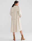 Women's Trench Coat Stone with Waist Ties  - Porterist 2