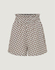 Mini Shorts with Ruffles at Waist and Elastic Pockets - Patterned