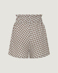 Mini Shorts with Ruffles at Waist and Elastic Pockets - Patterned