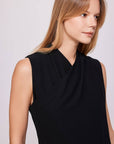 Wrap Sleeveless Dress Black