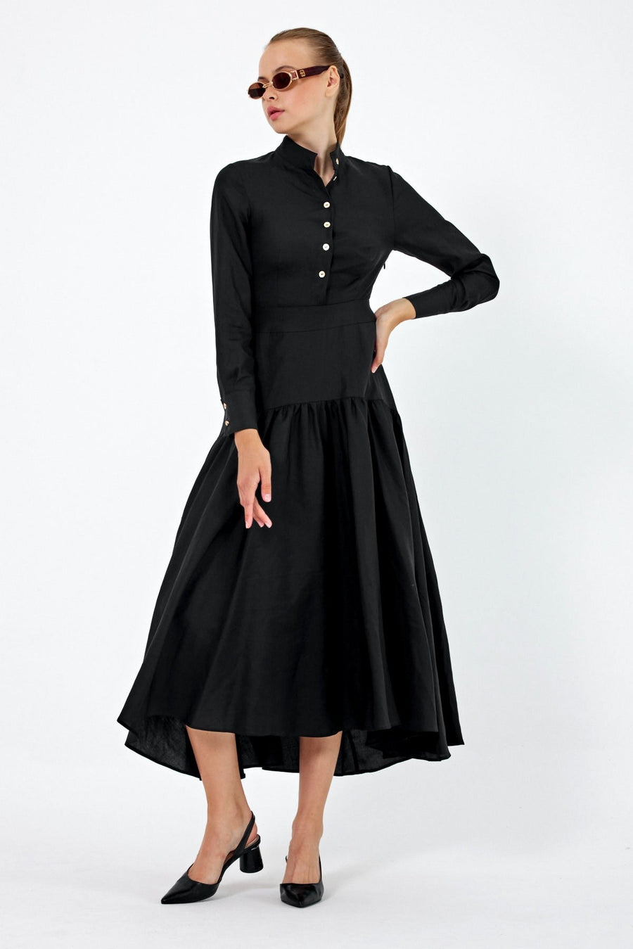 Alice Long Sleeve Black Dress
