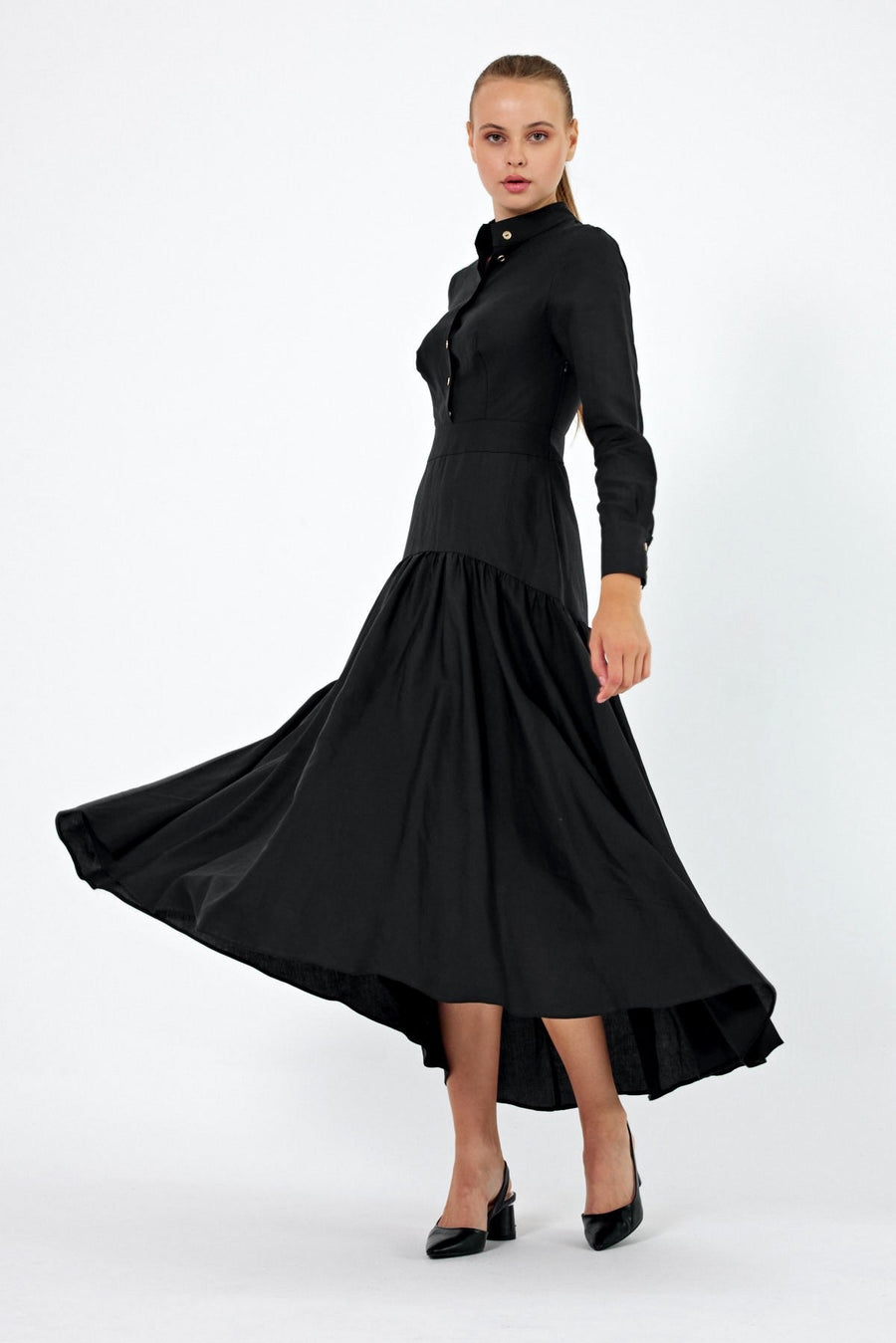Alice Long Sleeve Black Dress