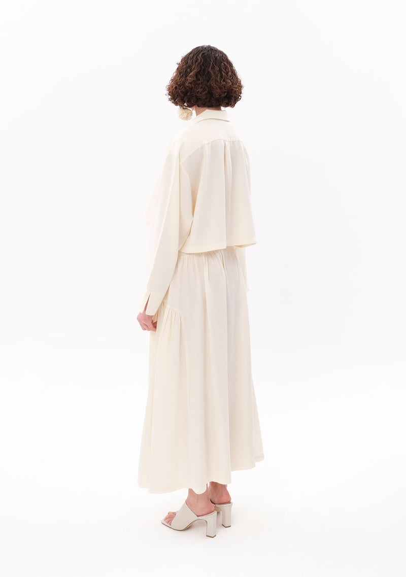 White Oversize Crop Shirt  - Porterist 2