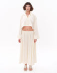 White Oversize Crop Shirt  - Porterist 1