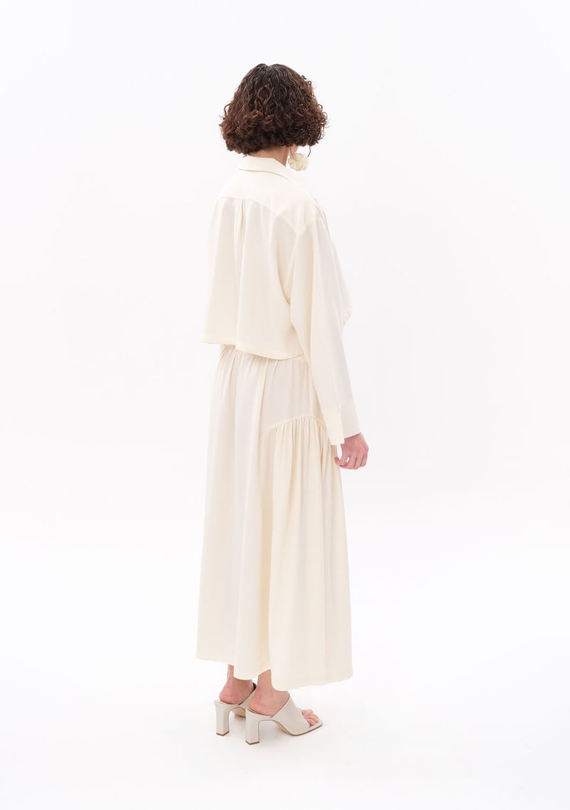 White Oversize Crop Shirt  - Porterist 3