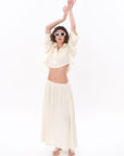 White Oversize Crop Shirt  - Porterist 4