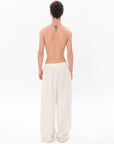 White Men's Tencel Trousers