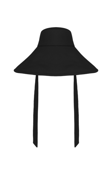 Oversized Black Hat with Shade