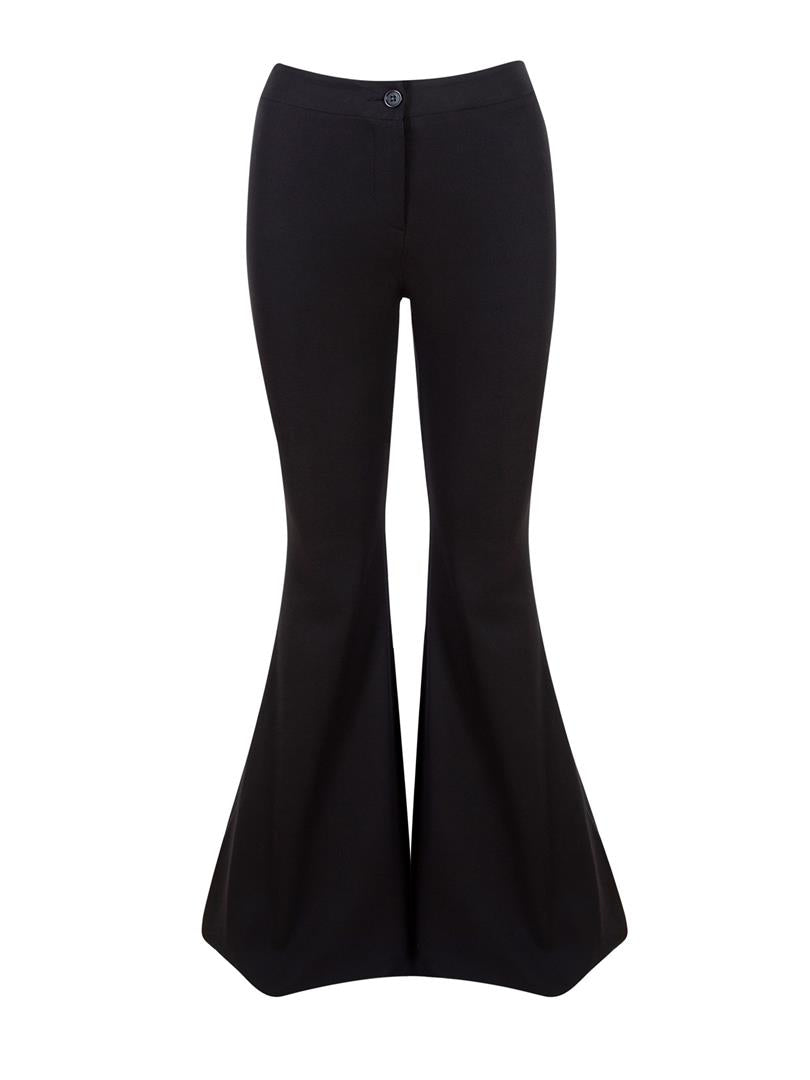 Wide Leg Trousers - Black