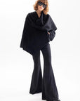 Wide Leg Trousers - Black