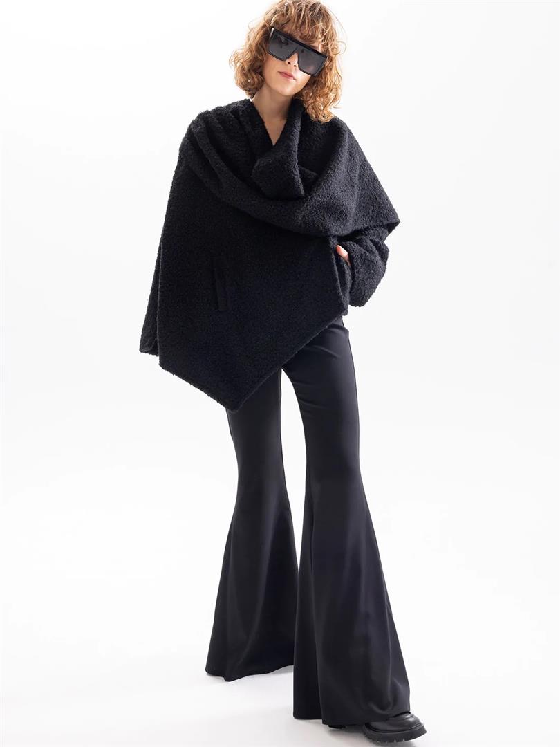 Wide Leg Trousers - Black