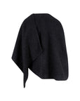 Neck Collar Boucle Merino Jacket Coat - Black