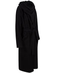 Long Pocket Cardigan Jacket with Neck Brace Black  - Porterist 3