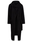 Long Pocket Cardigan Jacket with Neck Brace Black  - Porterist 1