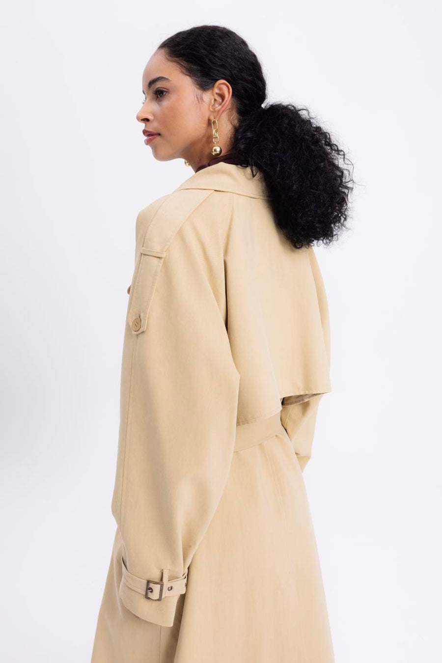 BSL Camel Oversized Lined Trench Coat  - Porterist 2