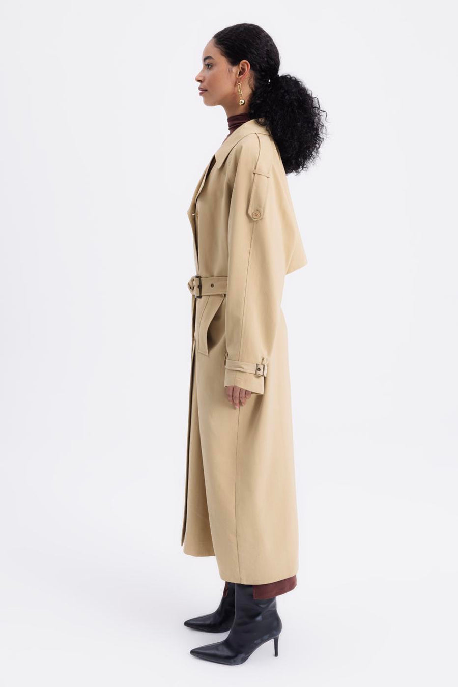 BSL Camel Oversized Lined Trench Coat  - Porterist 4
