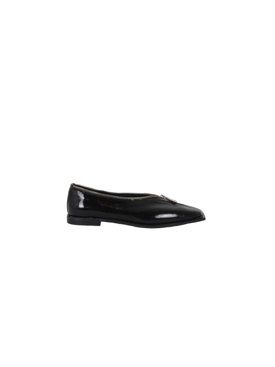 Zippy Zipper Detailed Ballerinas Black - Porterist 2
