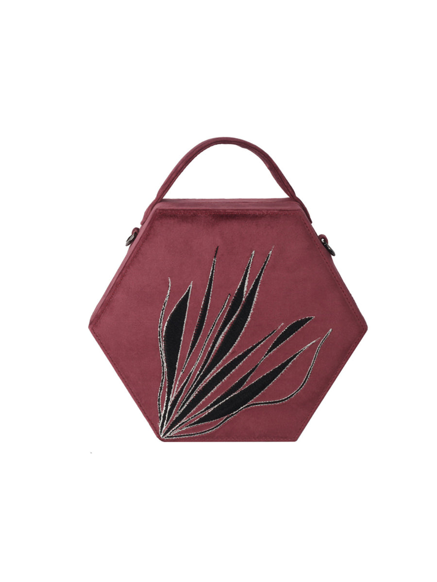 Burgundy Hexagon Bag | Porterist