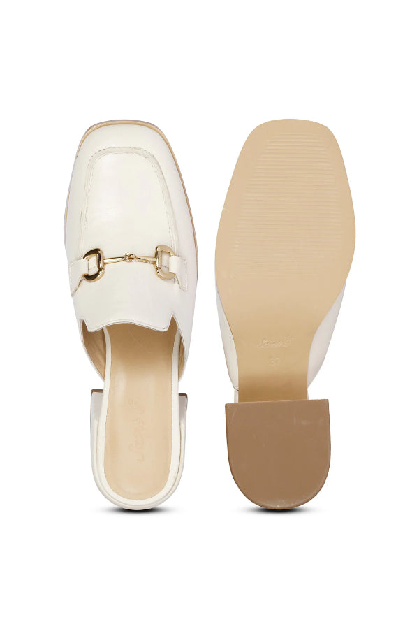 Saint G - Julia Heel Loafers Footwear - Off White