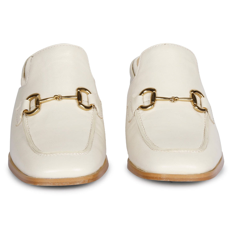 Saint G Julia Heel Loafers Footwear Off White 