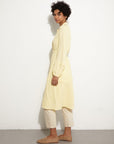 Ribbon Scalloped Crinkle Tunic Yellow