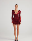 Karly Dress Burgundy